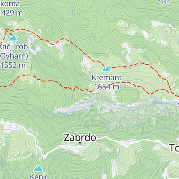 Map of Lovska koča