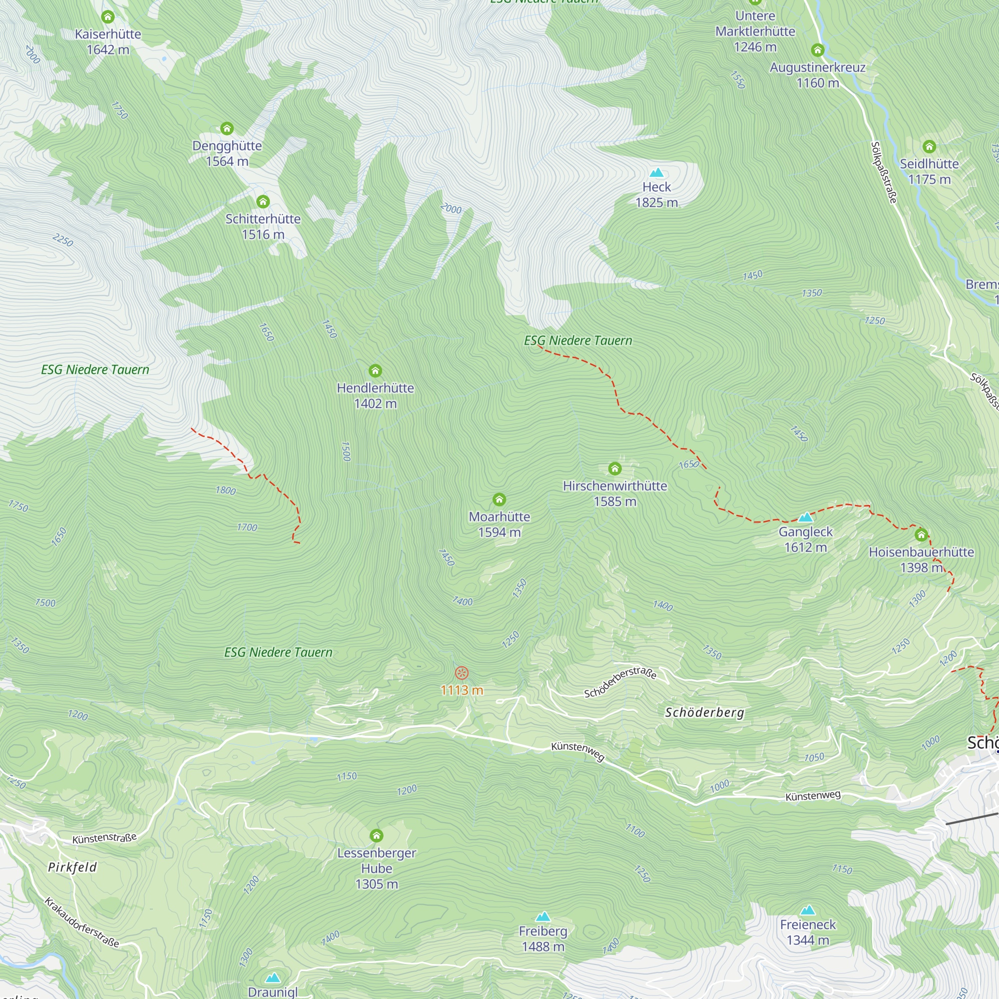 Moarhütte map