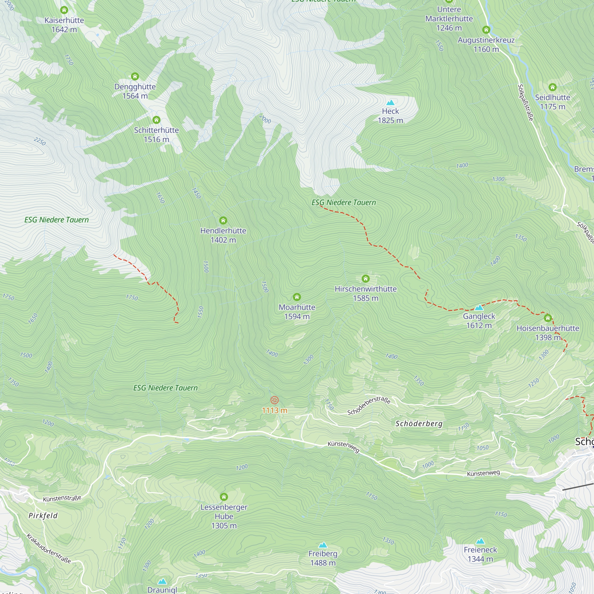 Moarhütte map