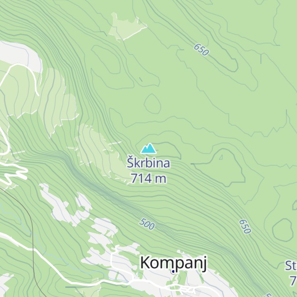 Map of Škrbina