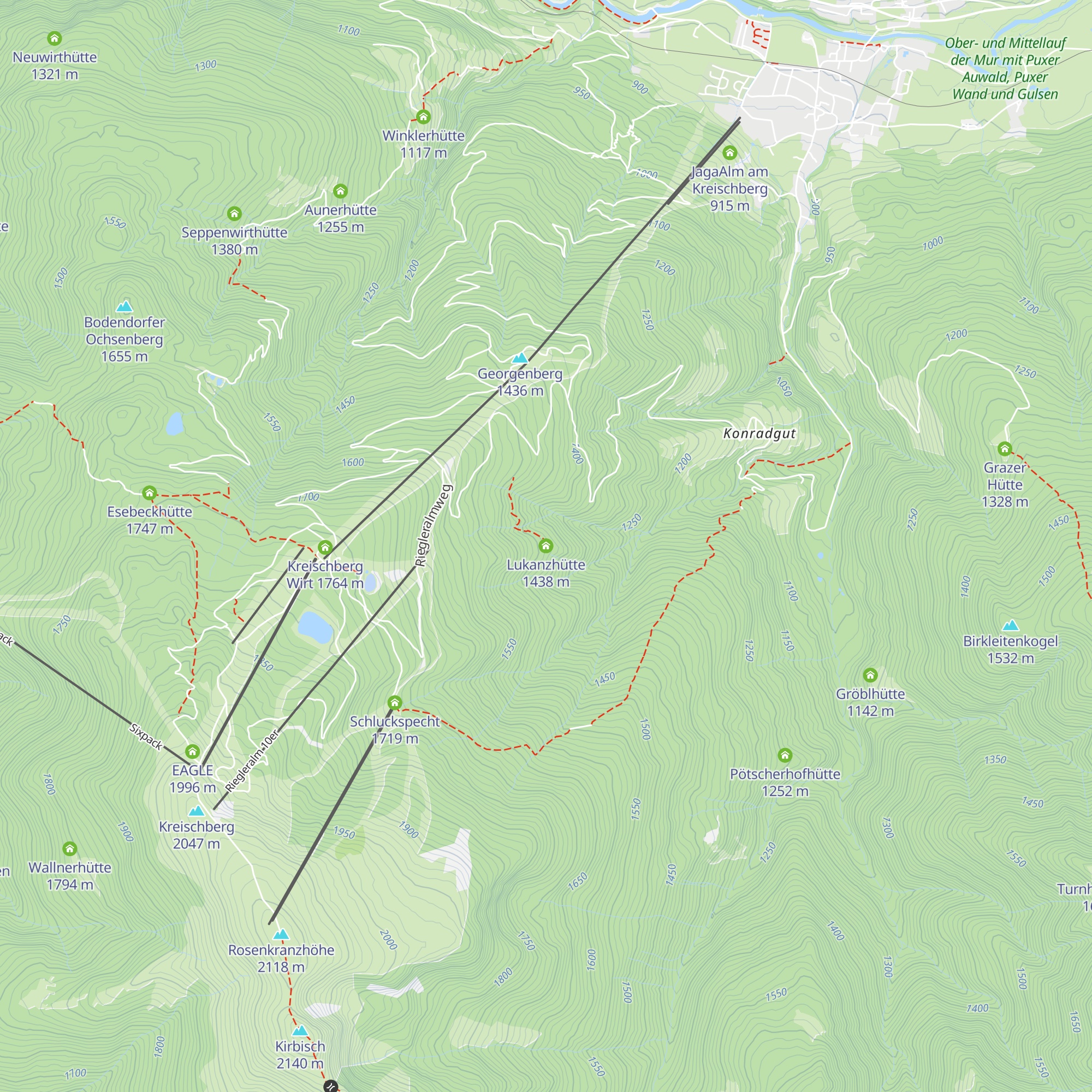 Lukanzhütte map