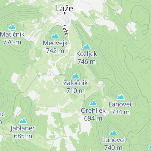 Map of Zaločnik
