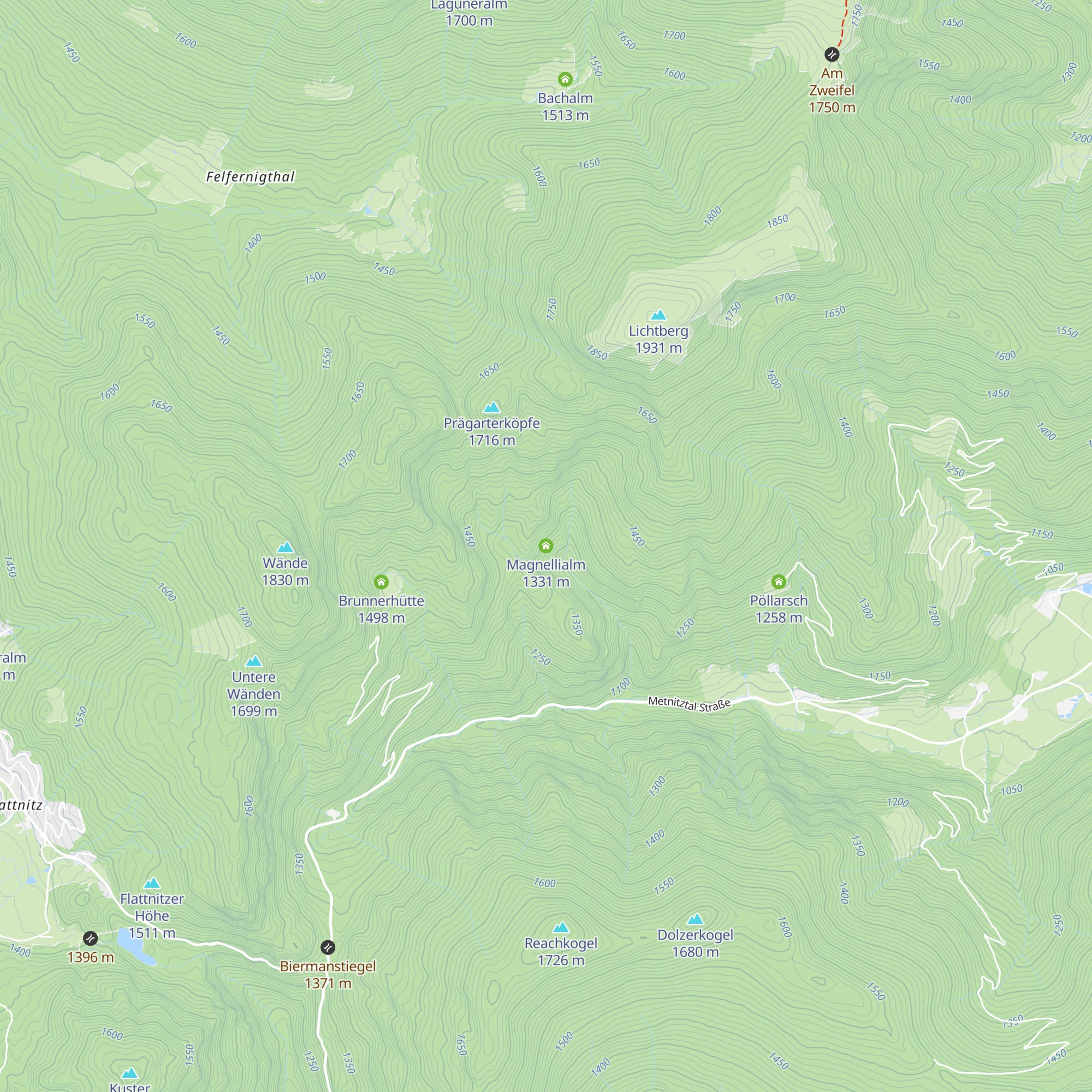 Magnellialm map