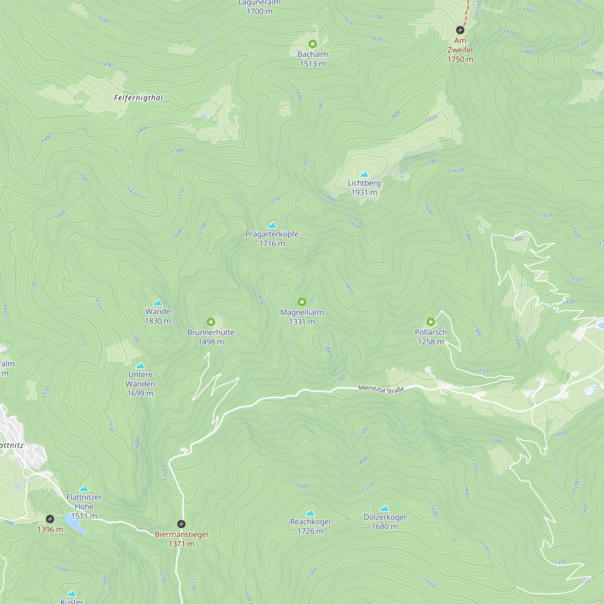 Magnellialm map