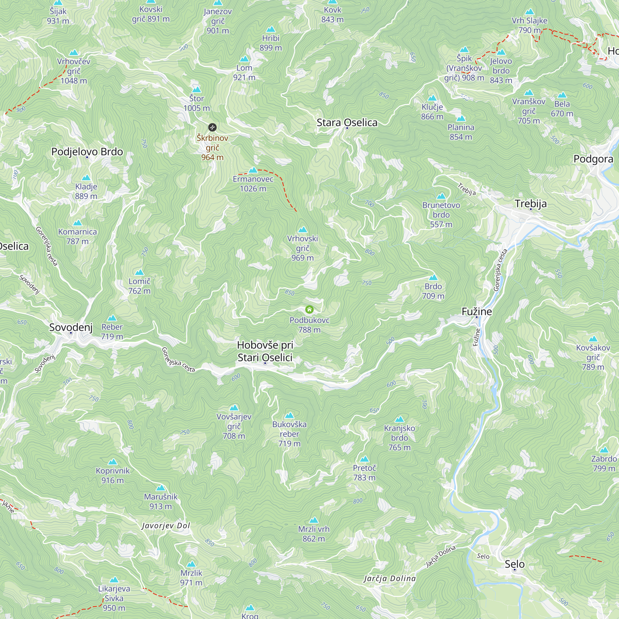 Podbukovc map