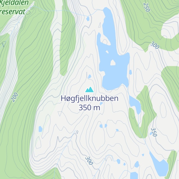 Map of Høgfjellknubben