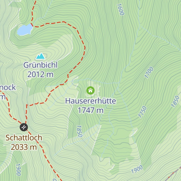 Map of Hausererhütte