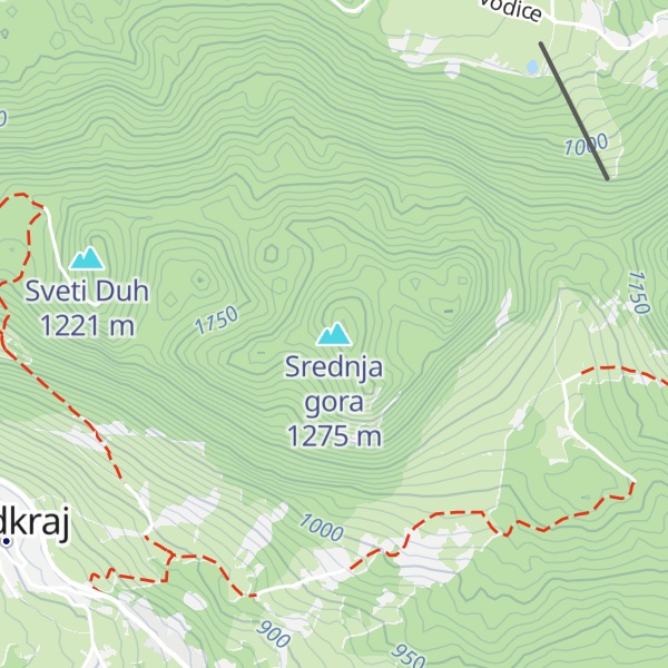 Map of Srednja gora