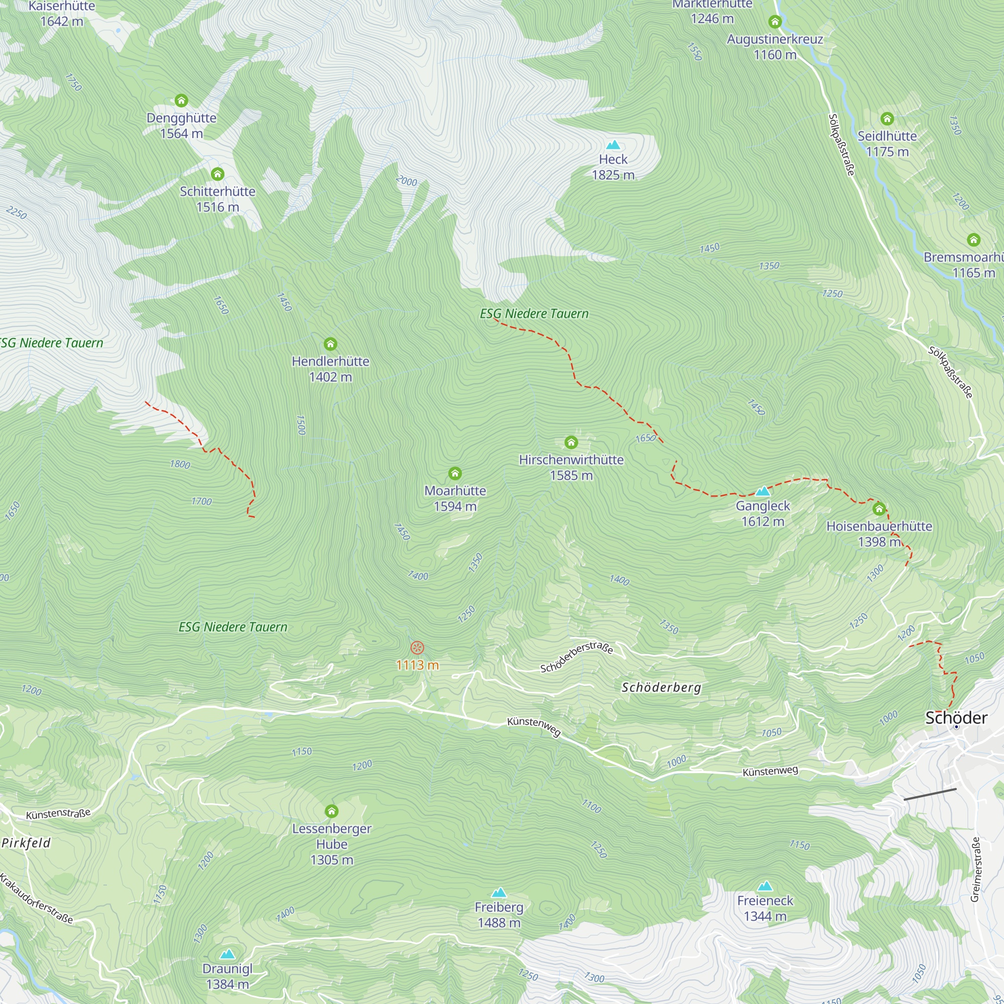 Prodlhütte map