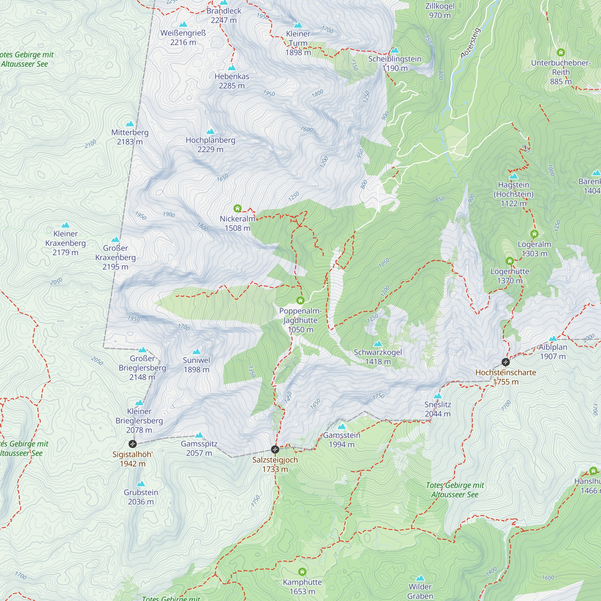 Poppenalm-Jagdhütte map