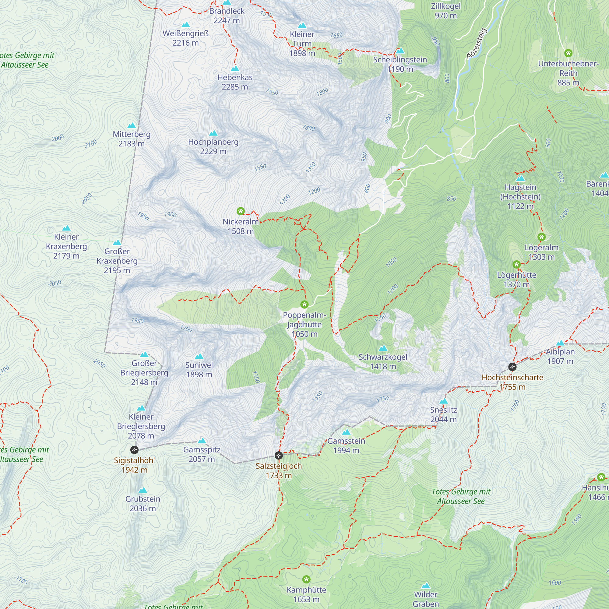 Poppenalm-Jagdhütte map