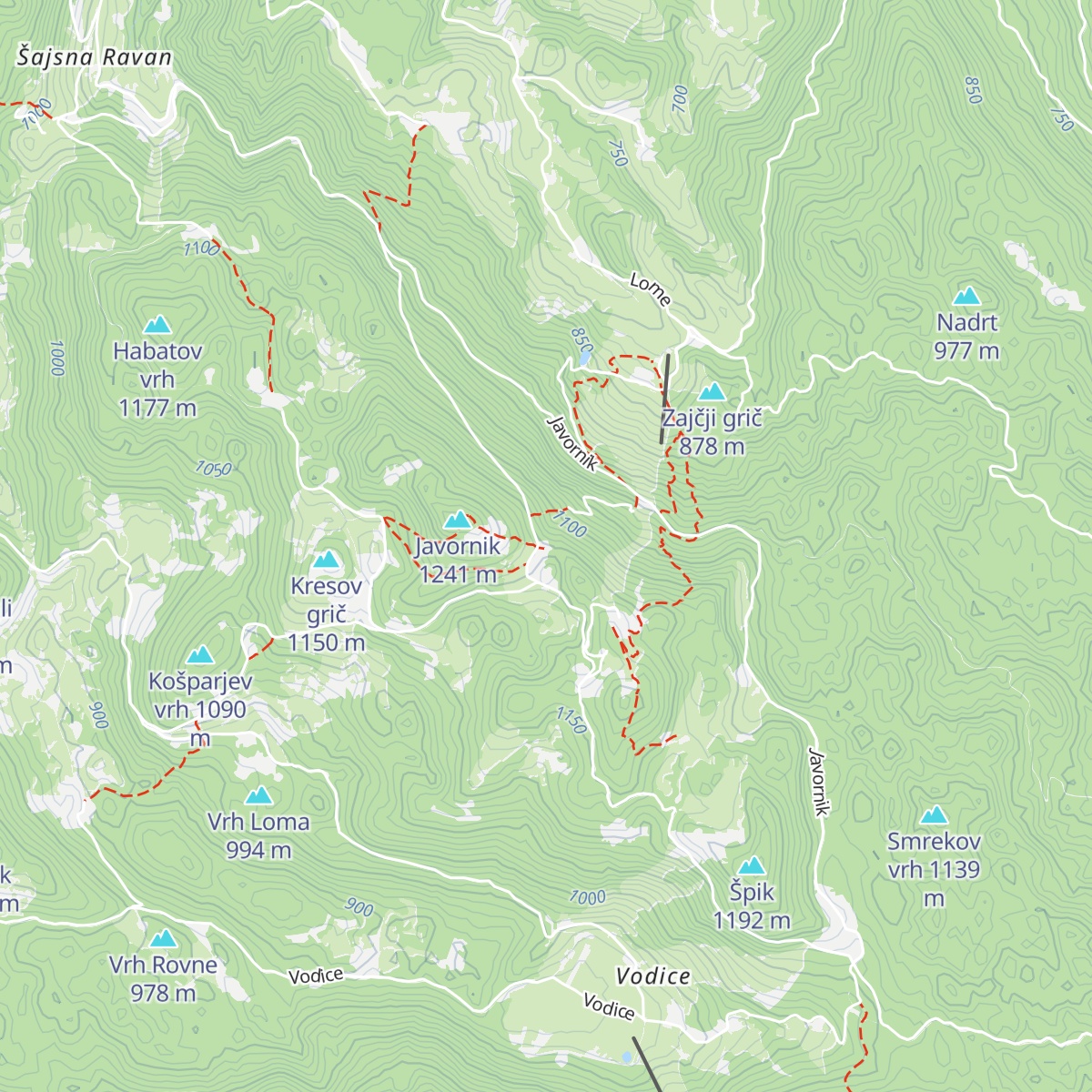 Pirnatova koča na Javorniku map
