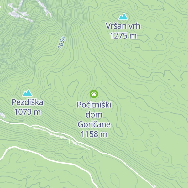 Map of Počitniški dom Goričane