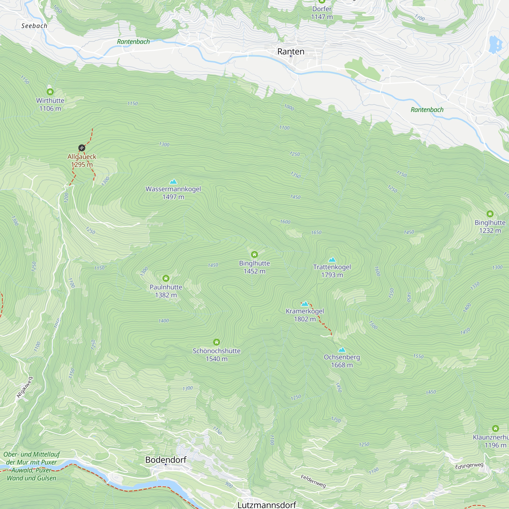 Binglhütte map