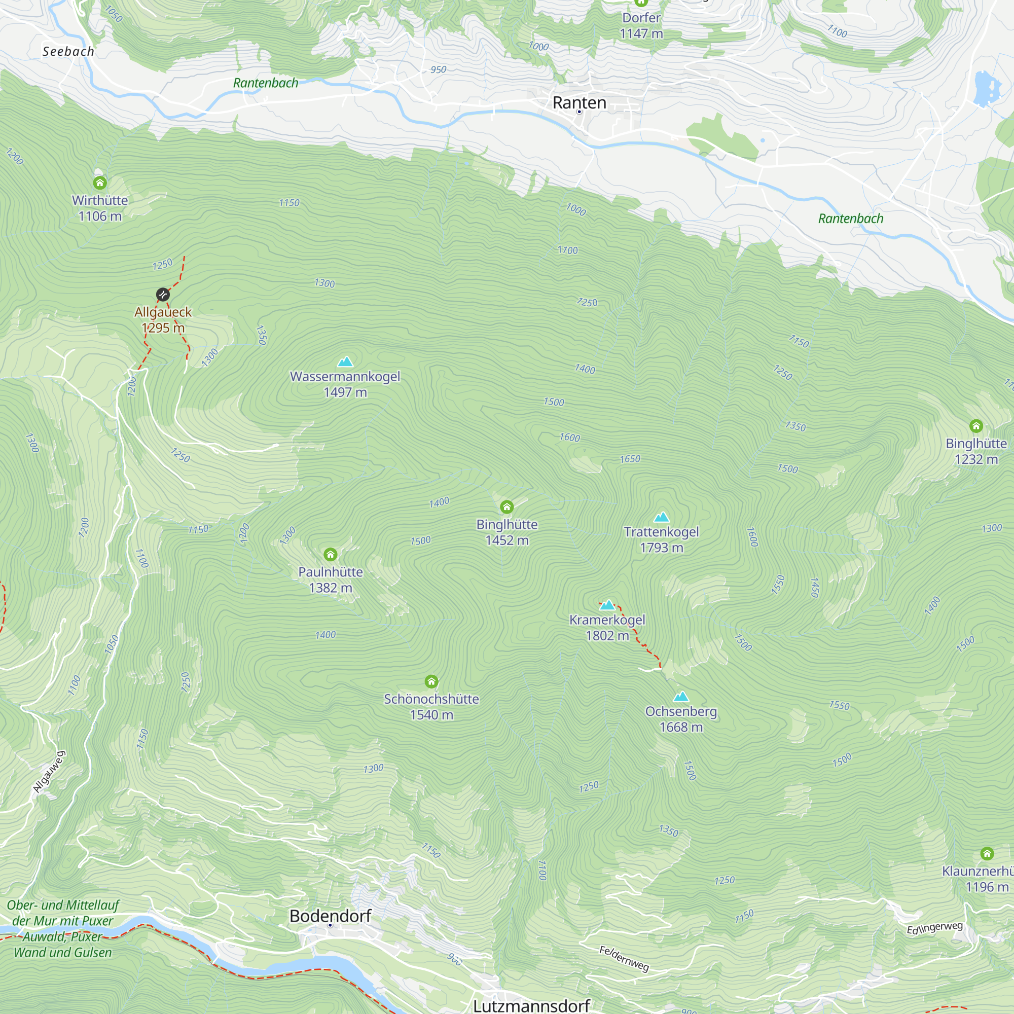 Binglhütte map