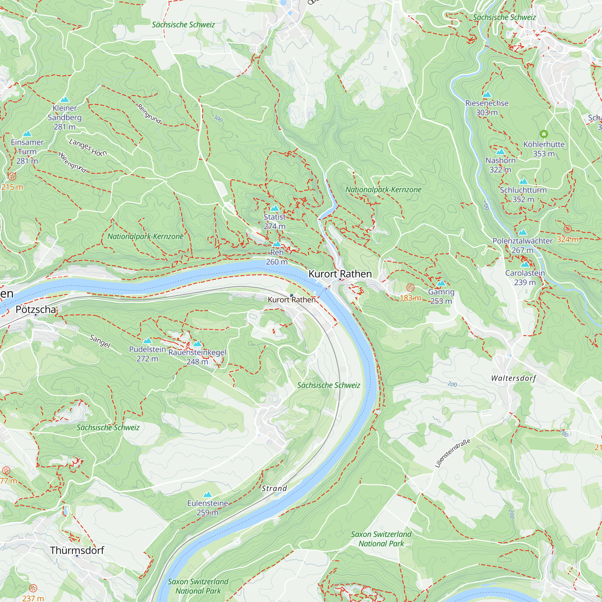 Touristinformation Kurort Rathen map