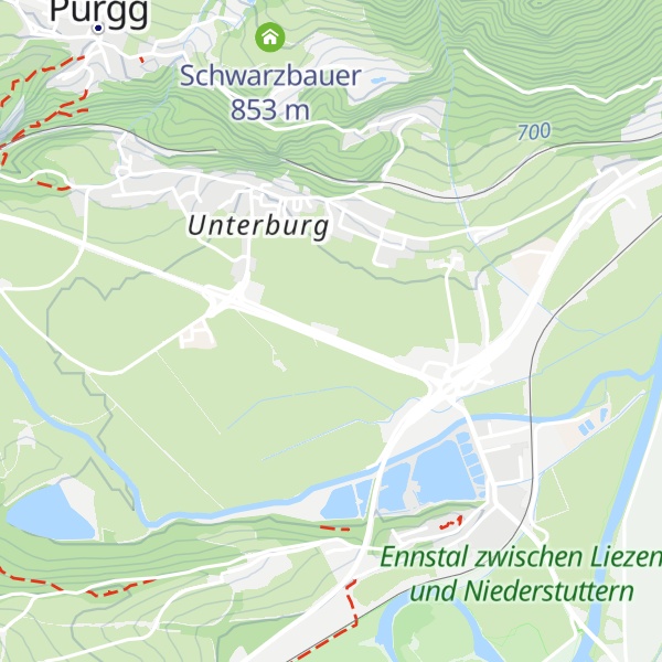 Map of Einsatzzentrale Bergrettung Stainach