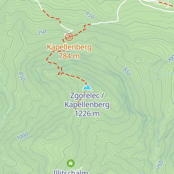 Map of Zgorelec / Kapellenberg