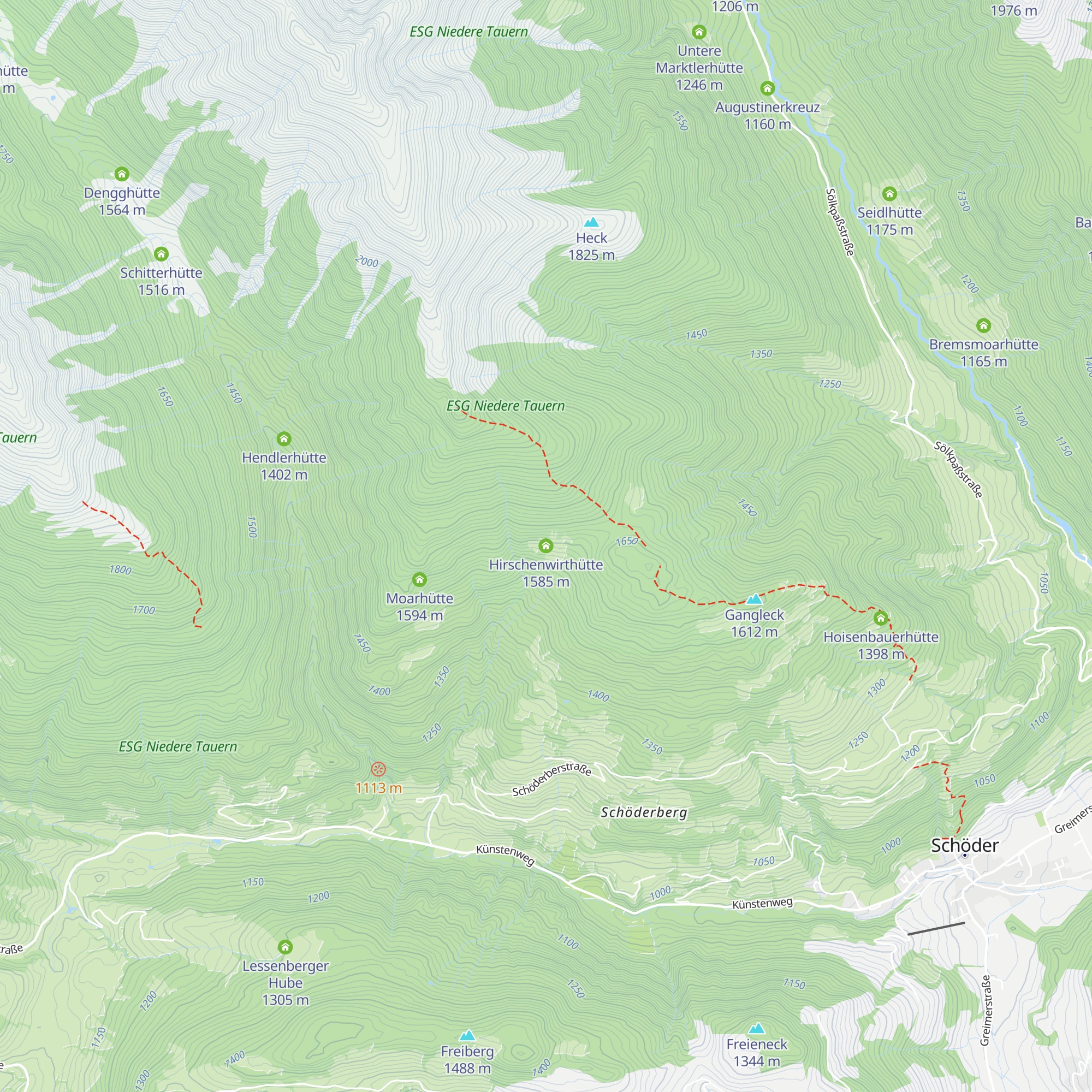 Hirschenwirthütte map