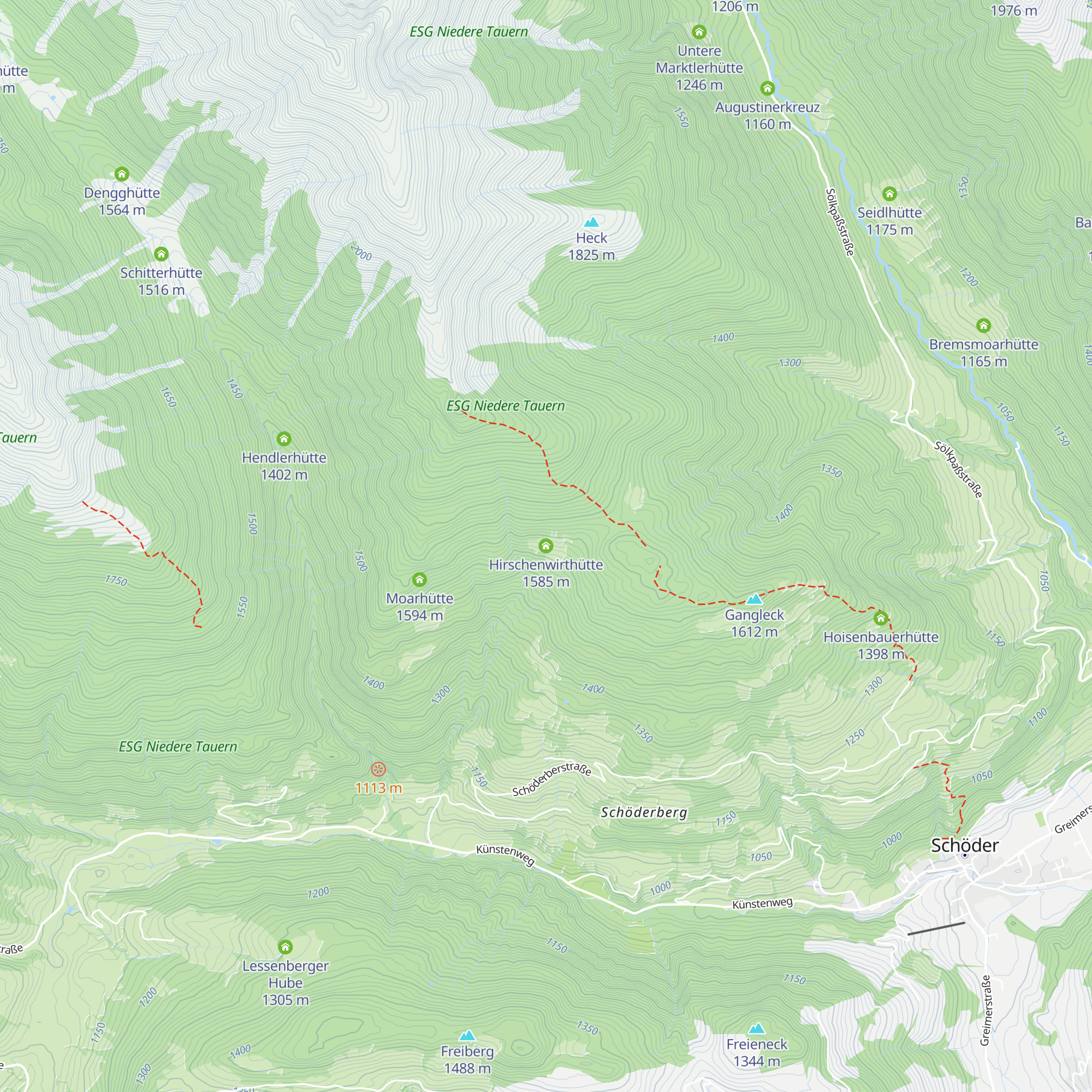 Hirschenwirthütte map