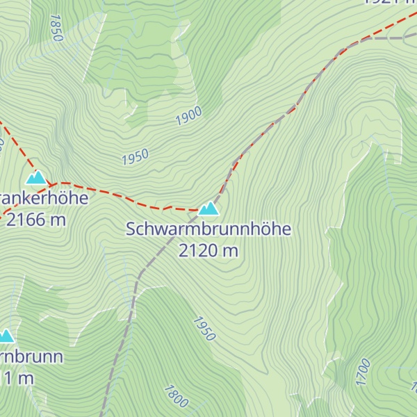 Map of Schwarmbrunnhöhe