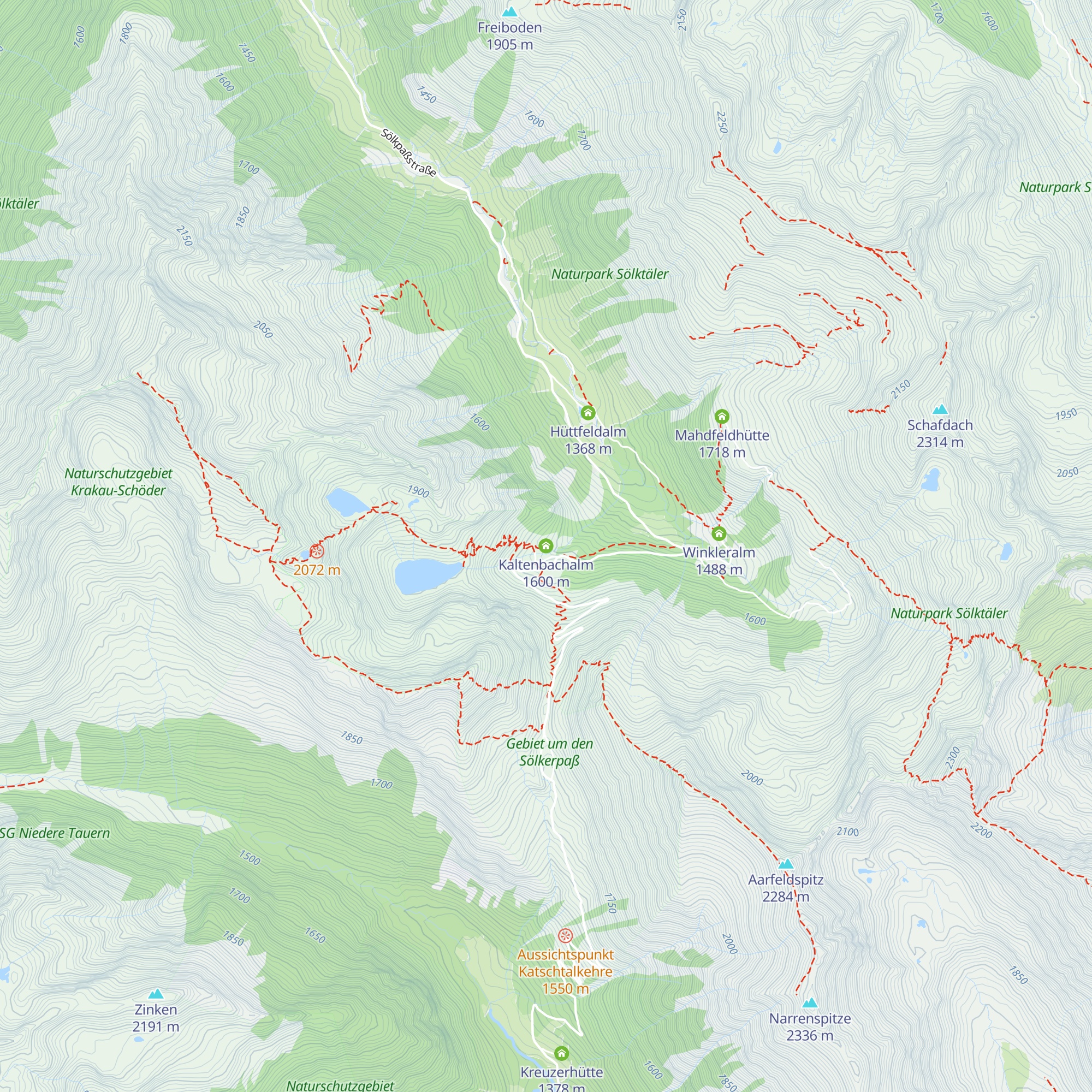 Kaltenbachalm map