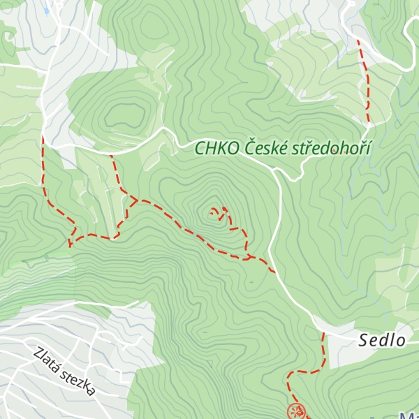 Map of Vysoký Ostrý