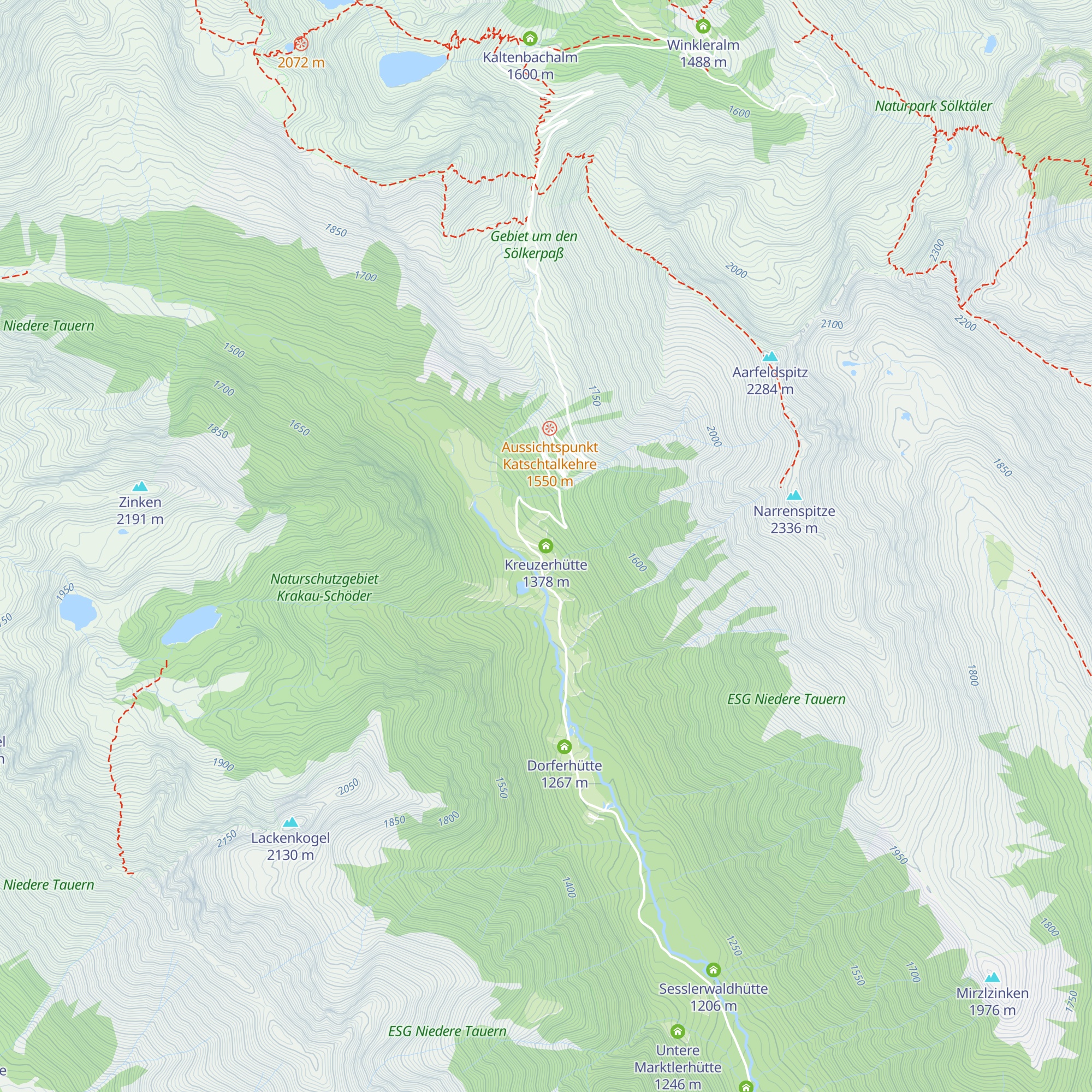 Kreuzerhütte map
