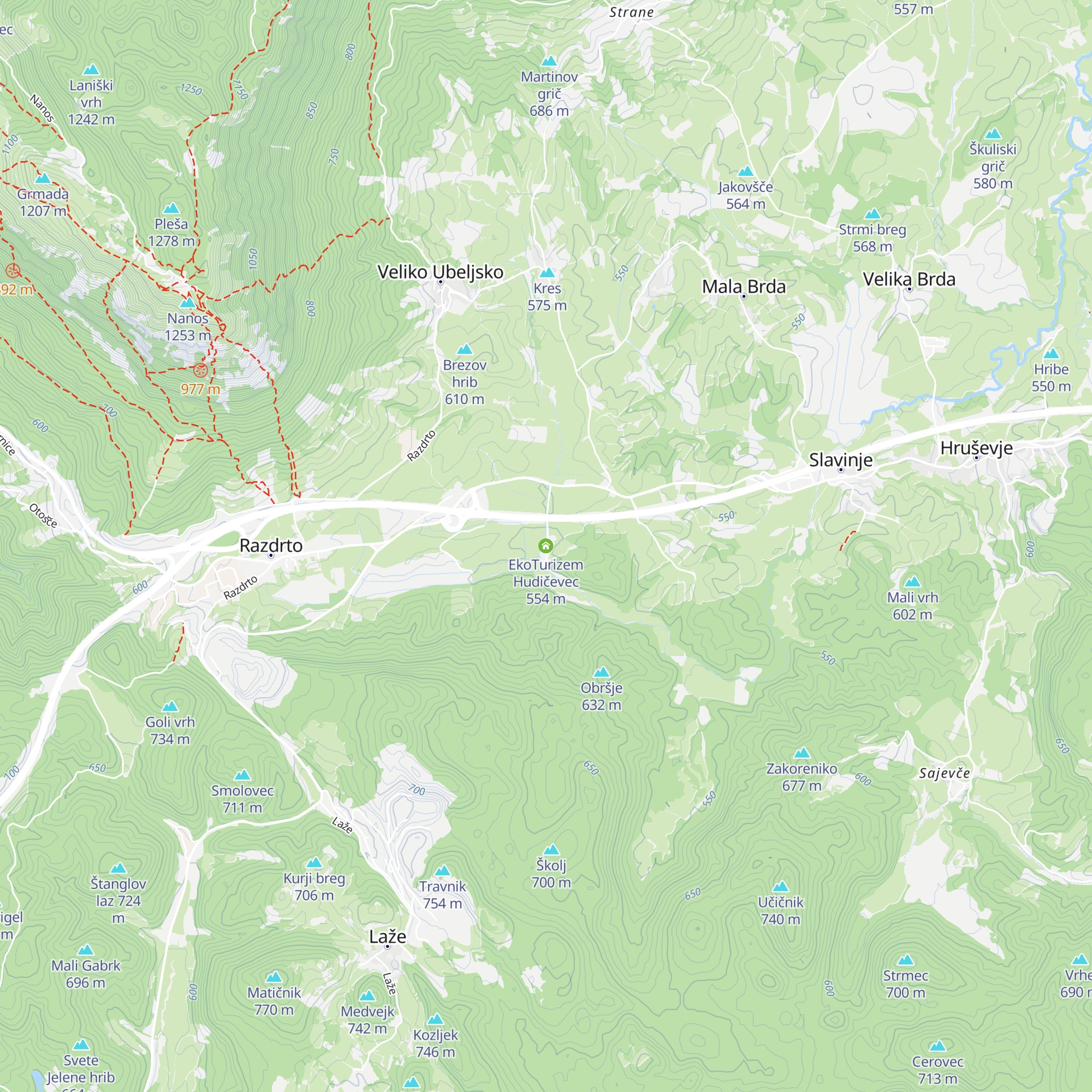 EkoTurizem Hudičevec map