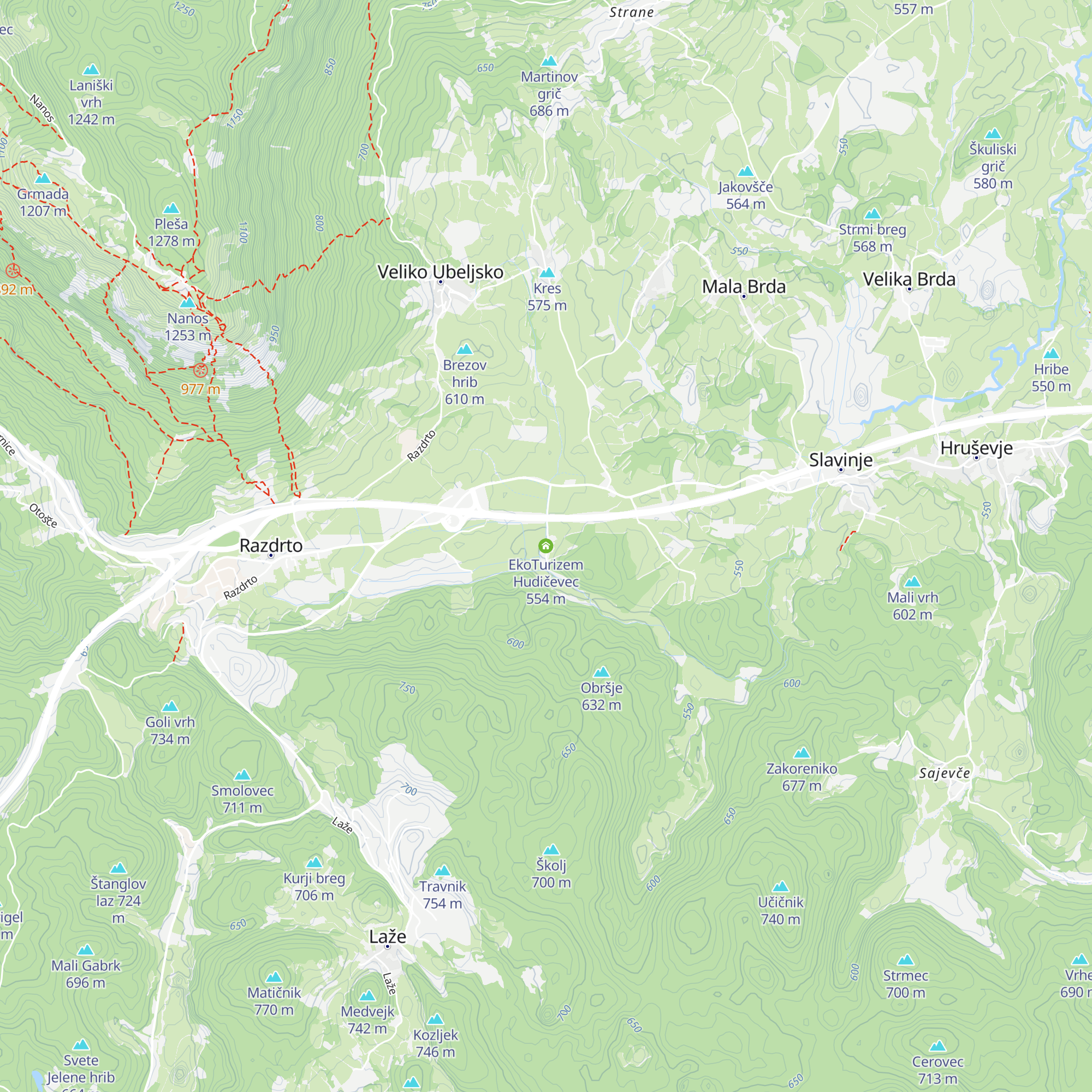 EkoTurizem Hudičevec map