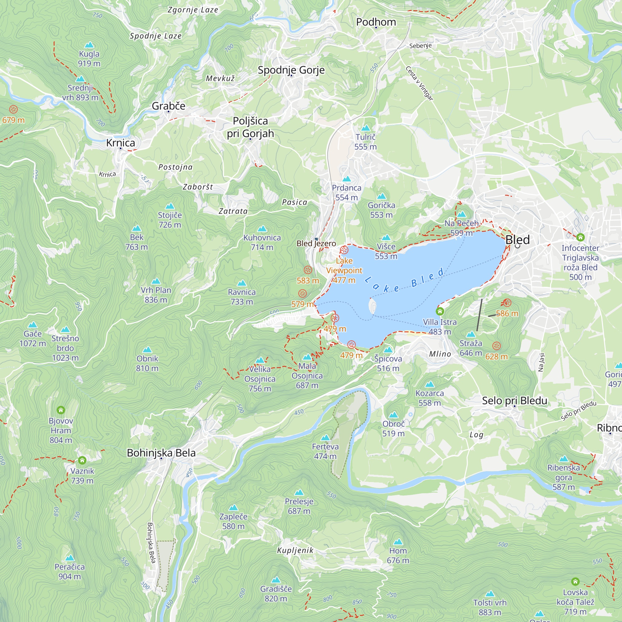 Restavracija Zaka Camping Bled map
