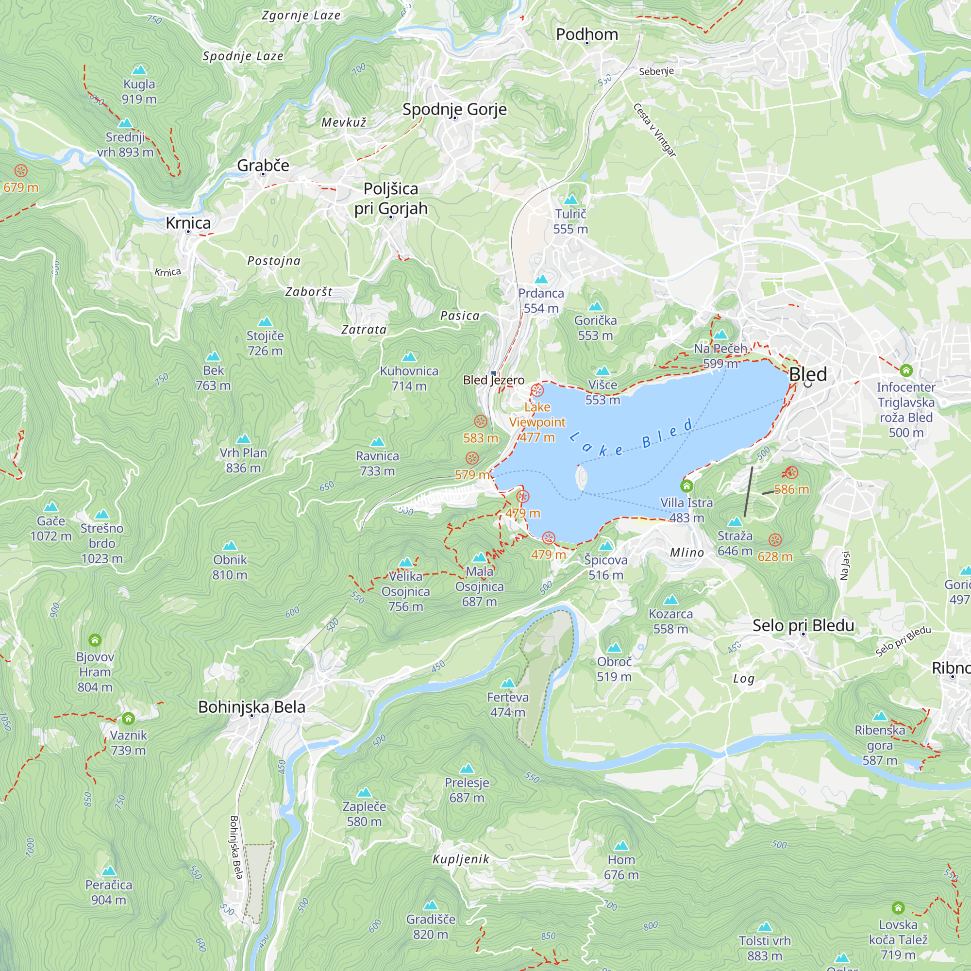 Restavracija Zaka Camping Bled map