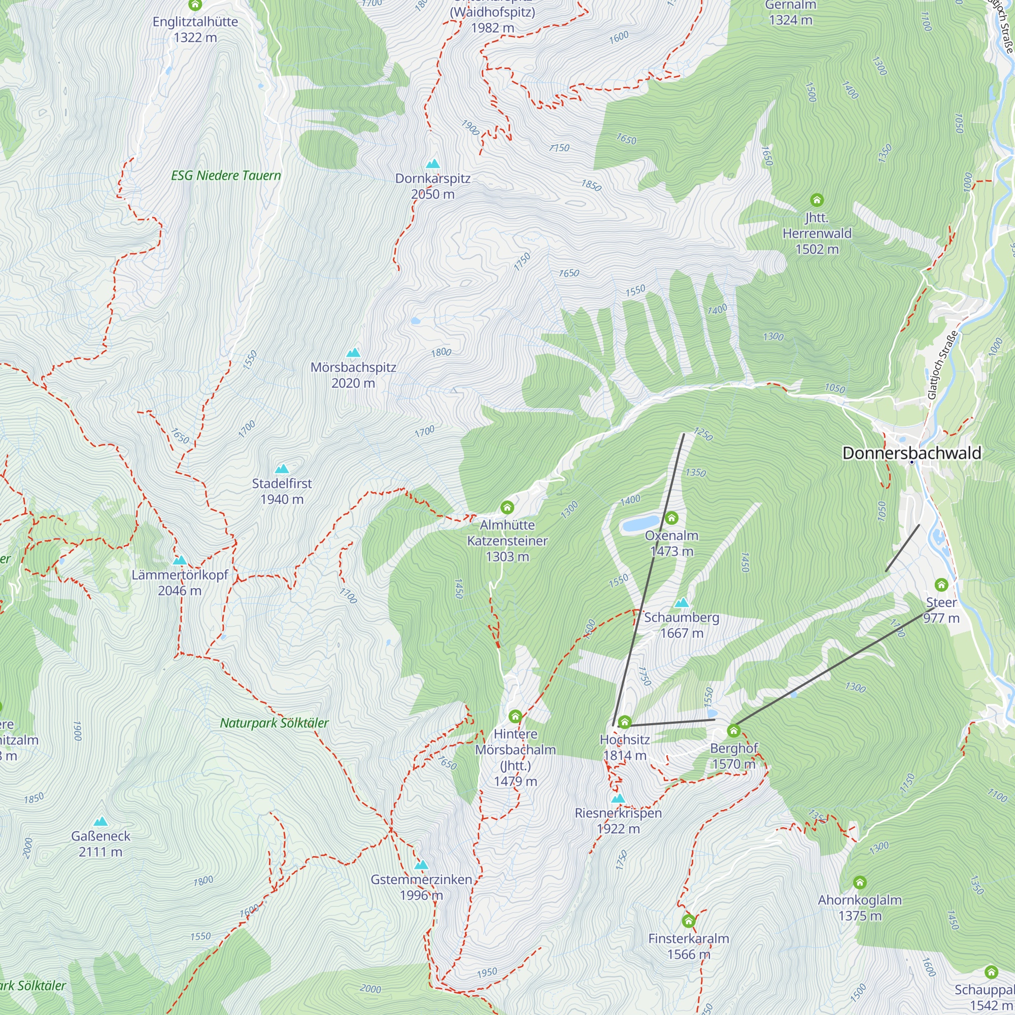 Almhütte Katzensteiner map