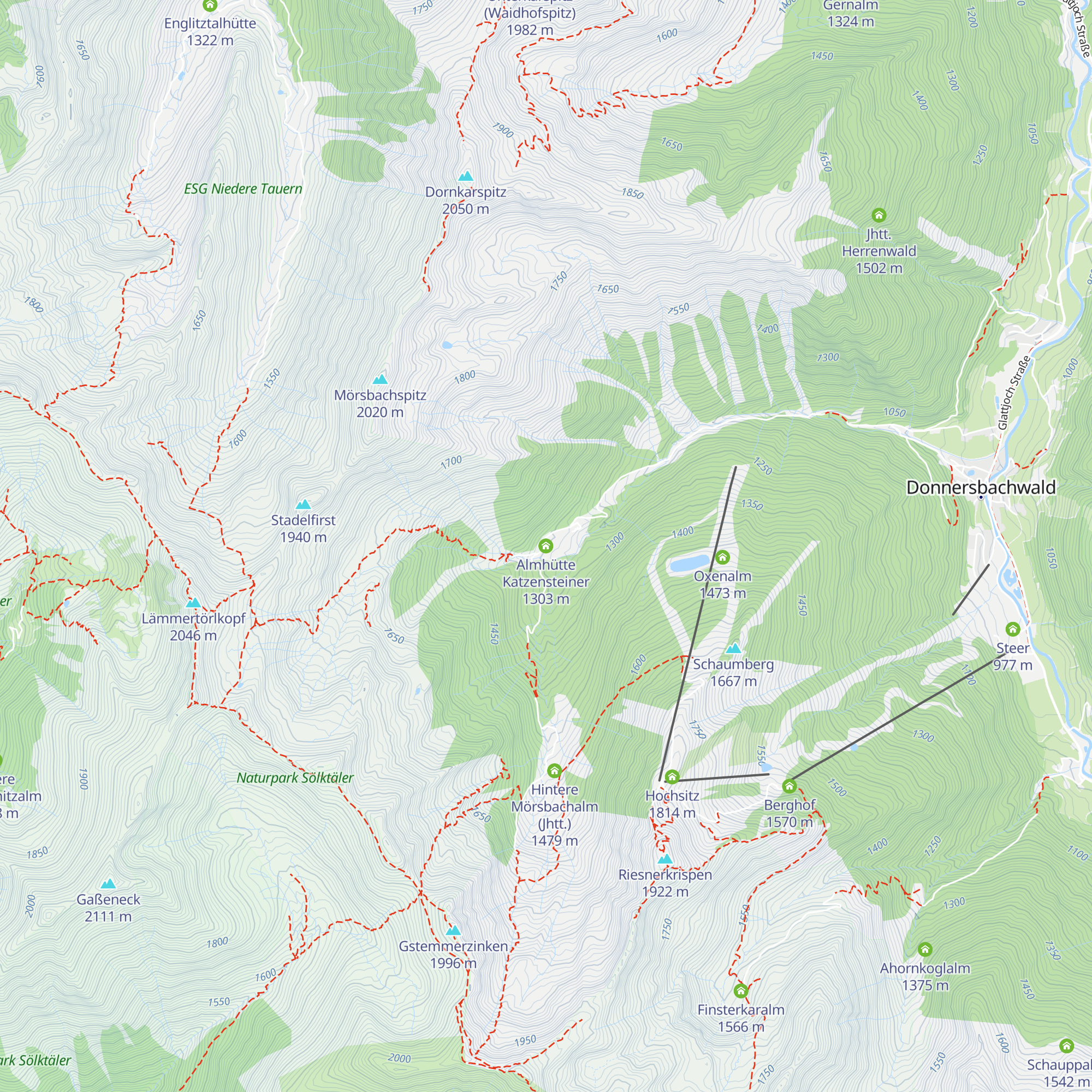 Almhütte Katzensteiner map