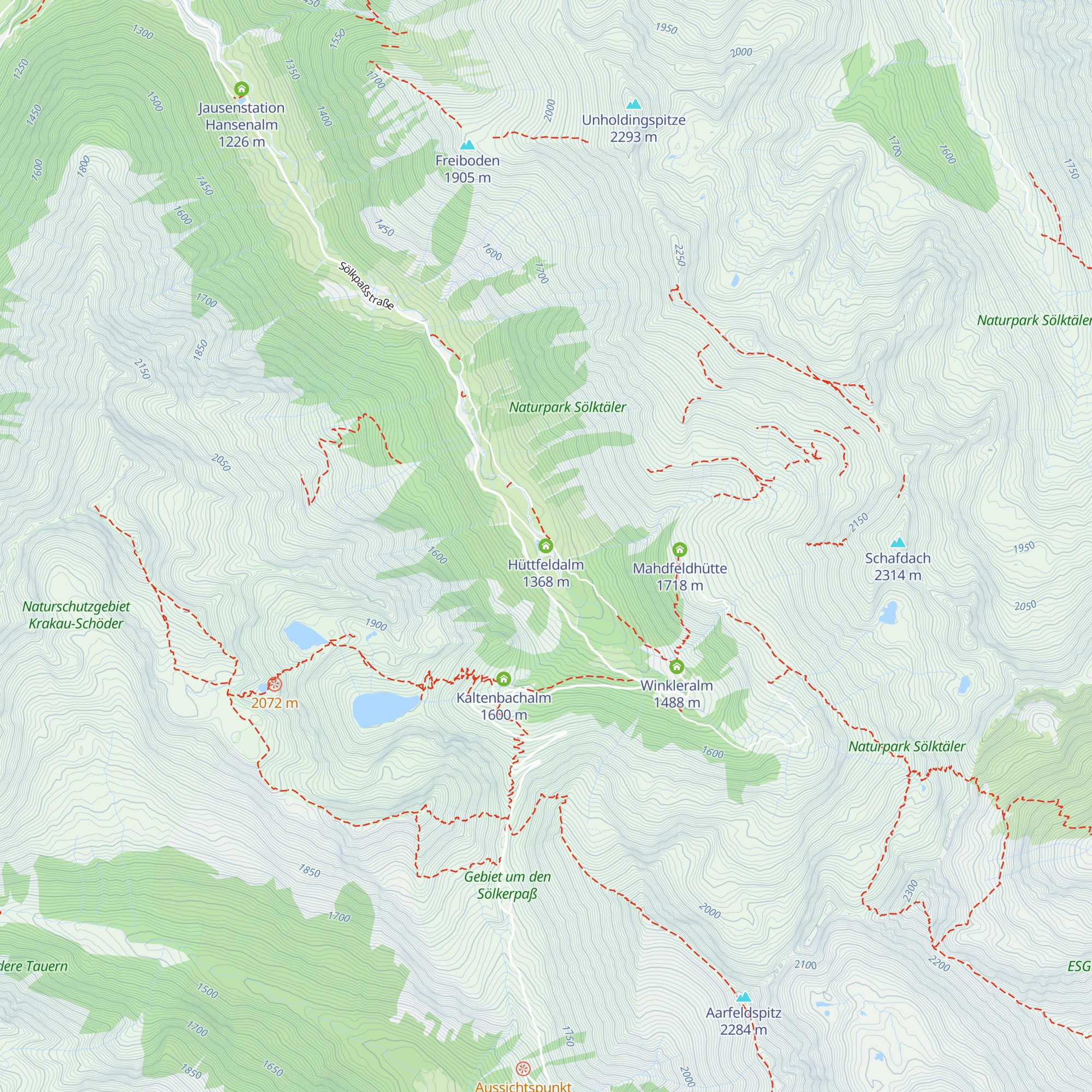 Hüttfeldalm map