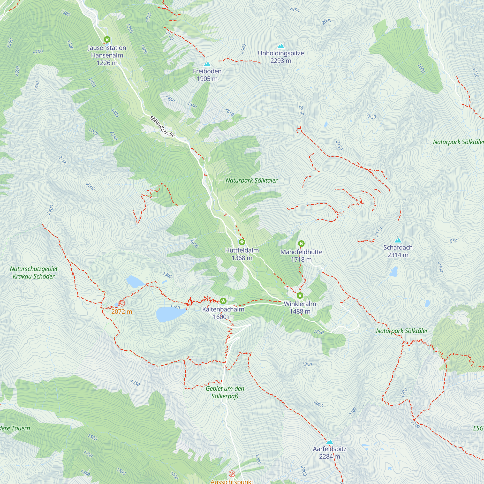 Hüttfeldalm map