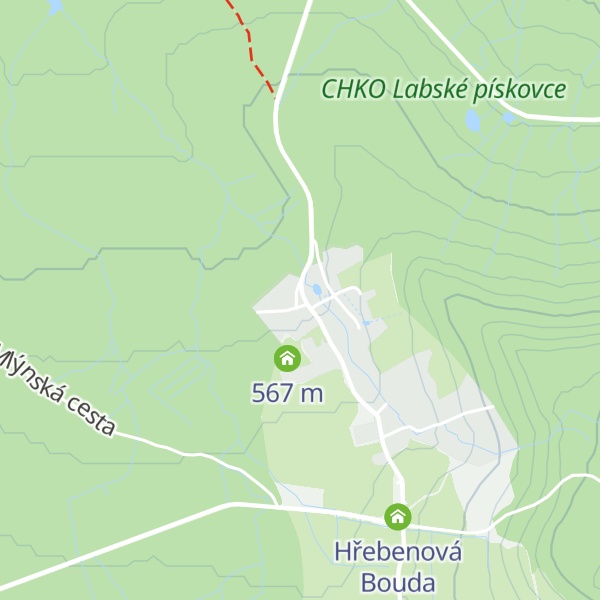 Map of Penzion Hraniční bouda