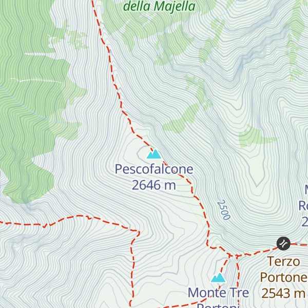 Map of Pescofalcone