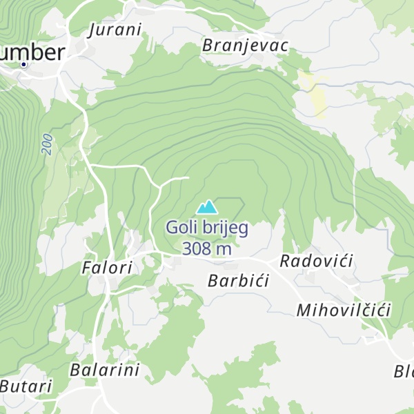 Map of Goli brijeg