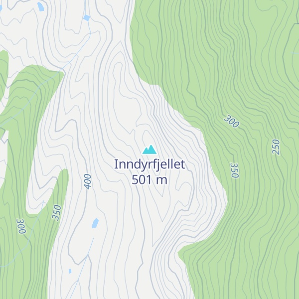 Map of Inndyrfjellet