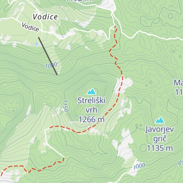 Map of Streliški vrh