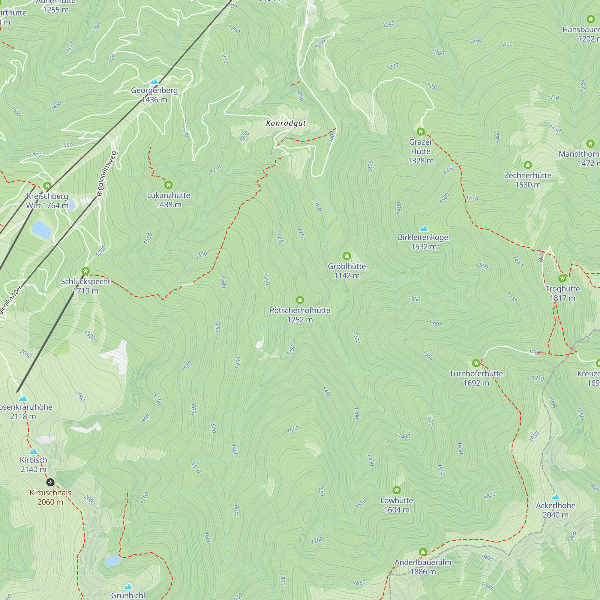 Pötscherhofhütte map