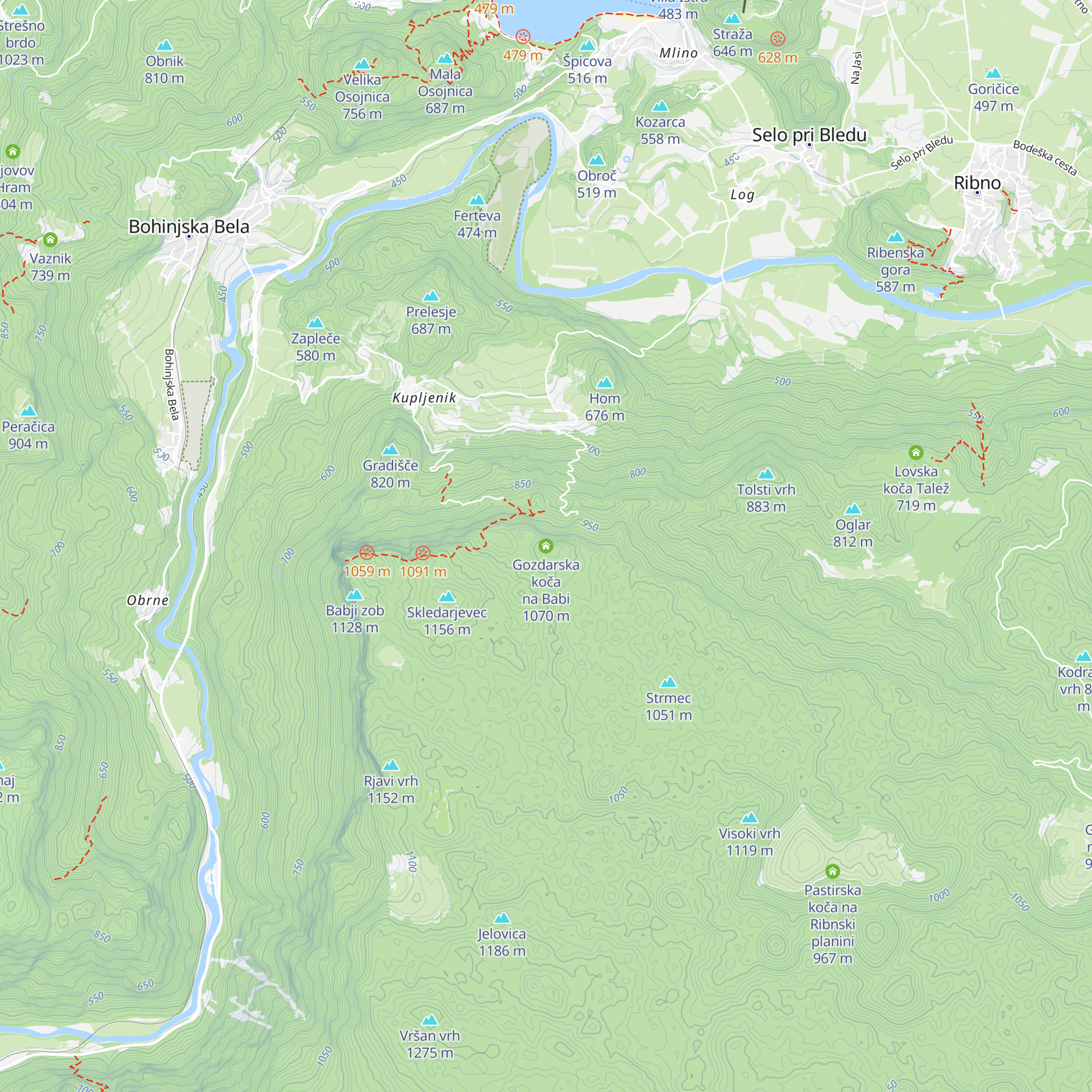 Gozdarska koča na Babi map