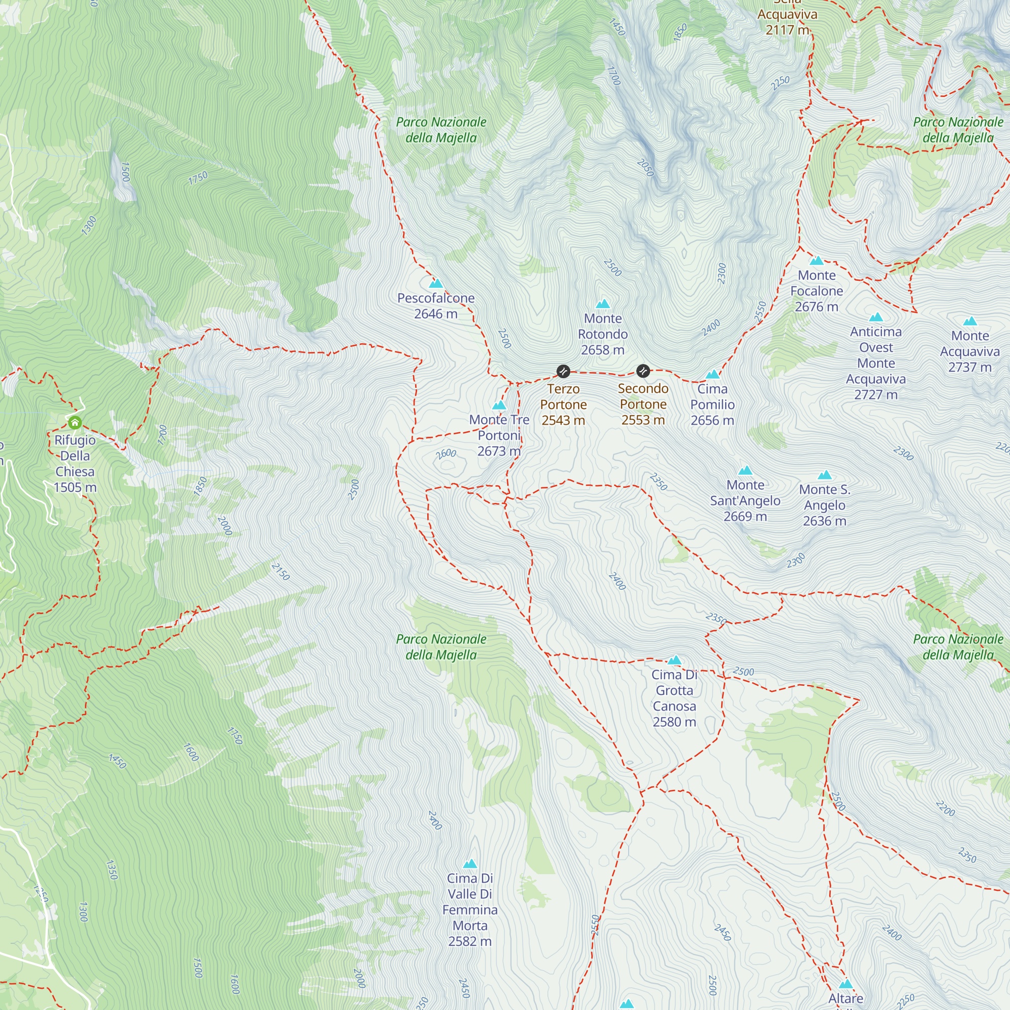 Rifugio Ciro Manzini map