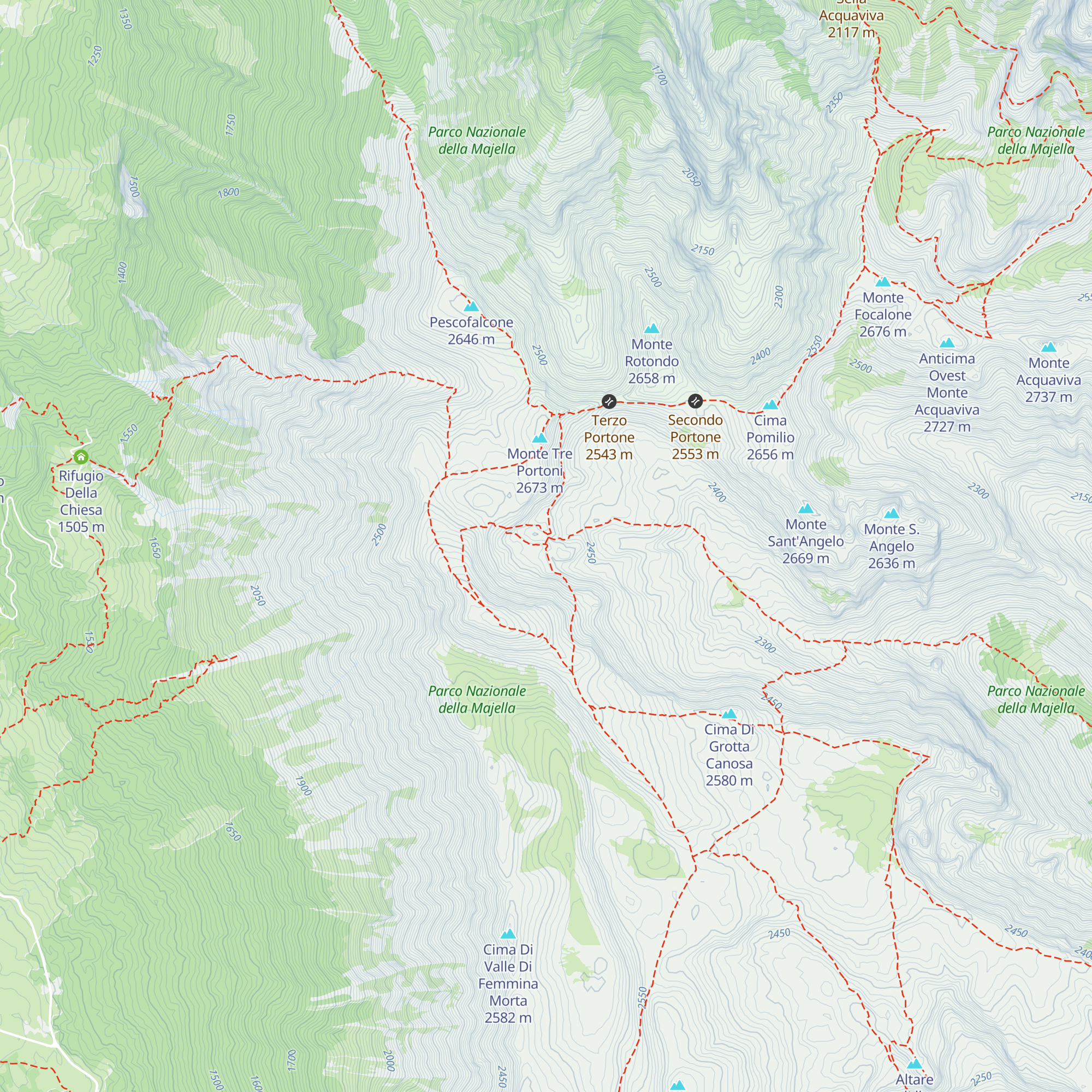Rifugio Ciro Manzini map