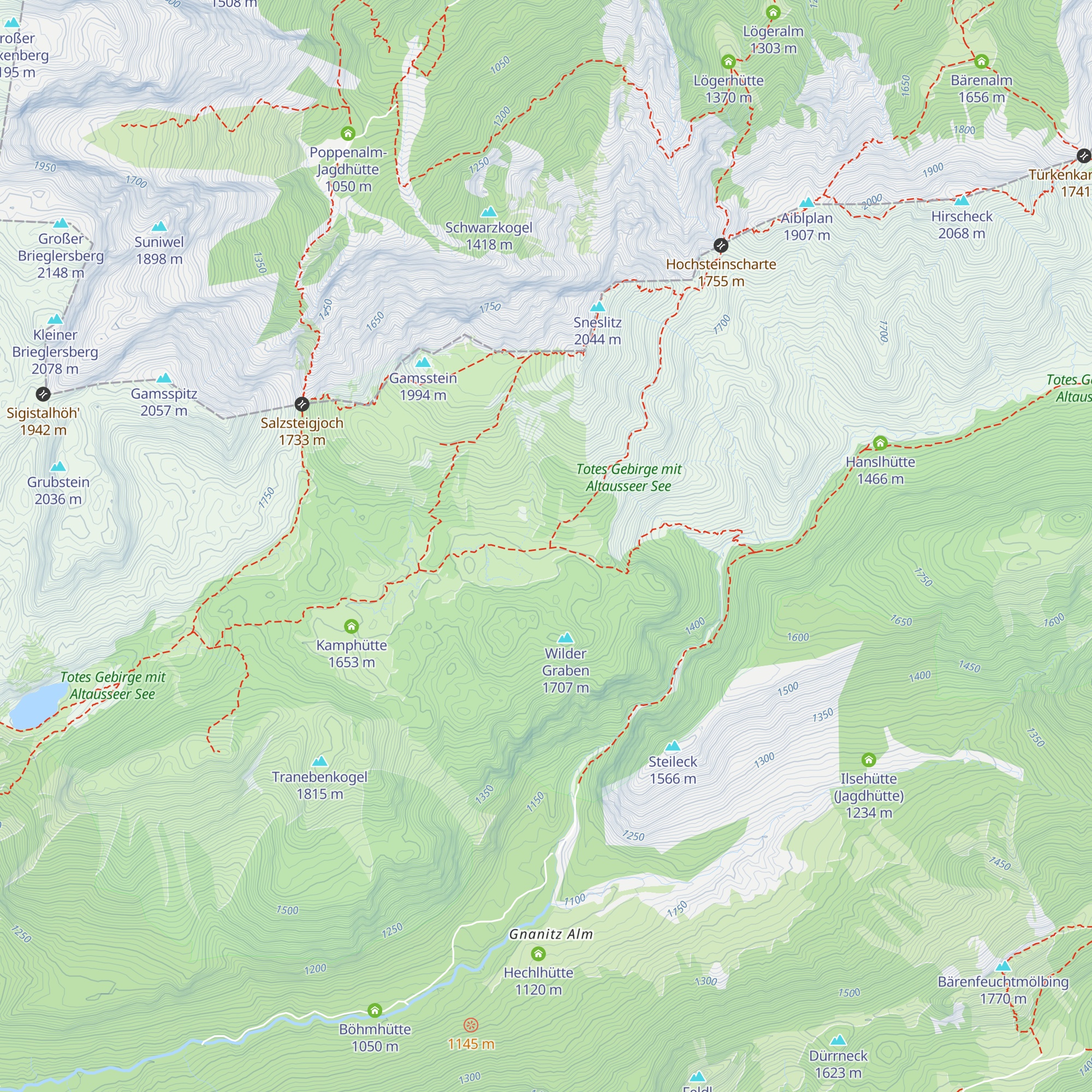 Interhüttenalm map