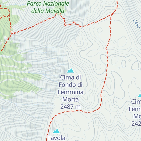 Map of Cima di Fondo di Femmina Morta