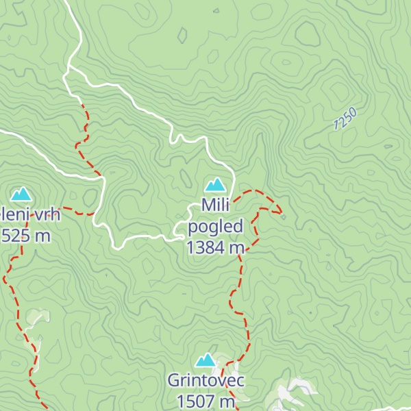 Map of Lovska koča Glažarica