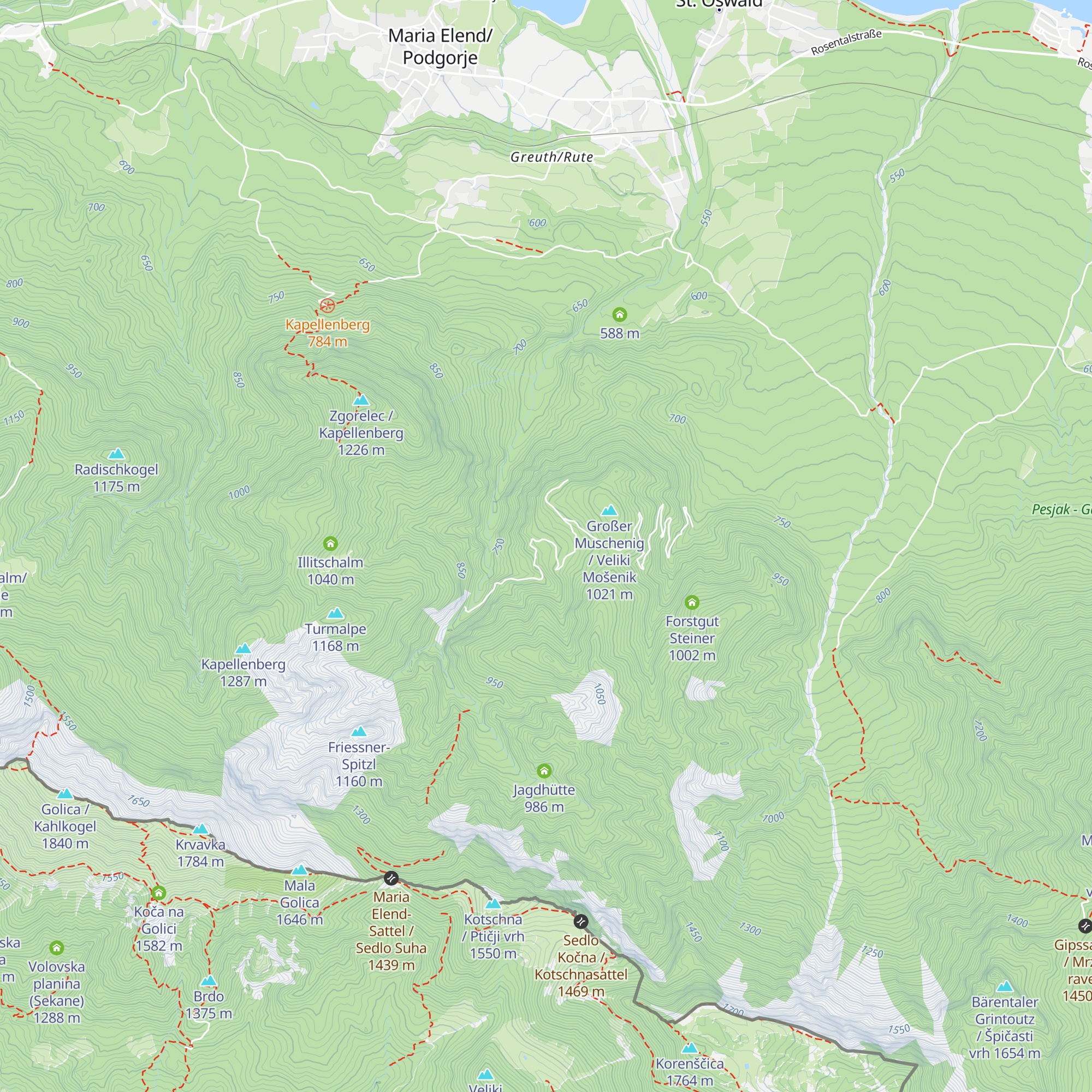 Maria Elender Alm map