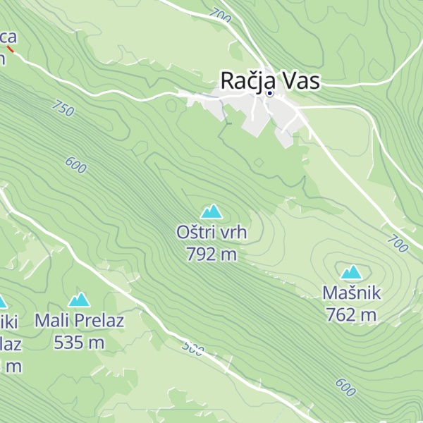 Map of Oštri vrh